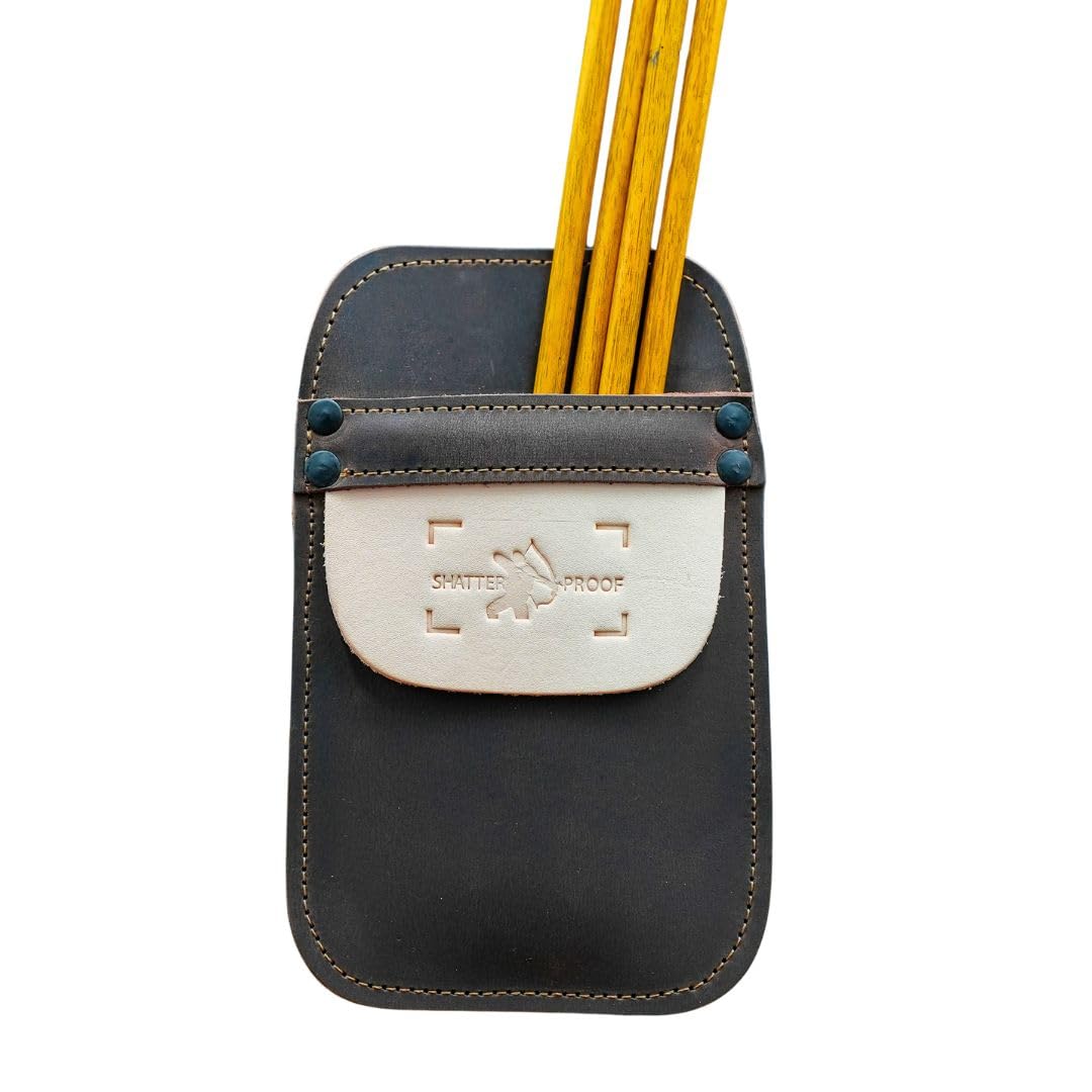 Shatterproof Archery Grab N GO pocket quiver light brown front view for fast arrow access.