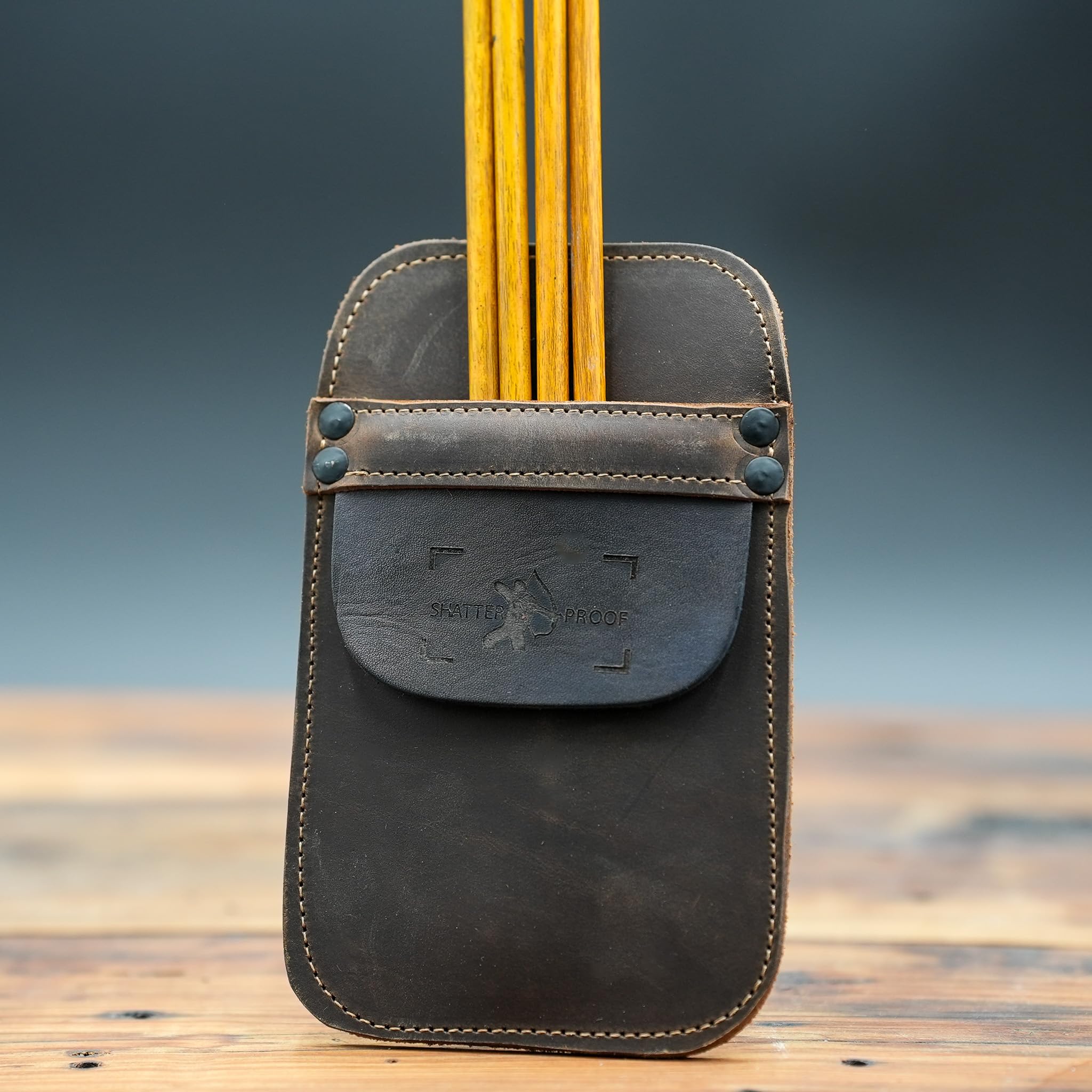 Shatterproof Archery Pocket Quiver ready in the hip pocket for rapid access.