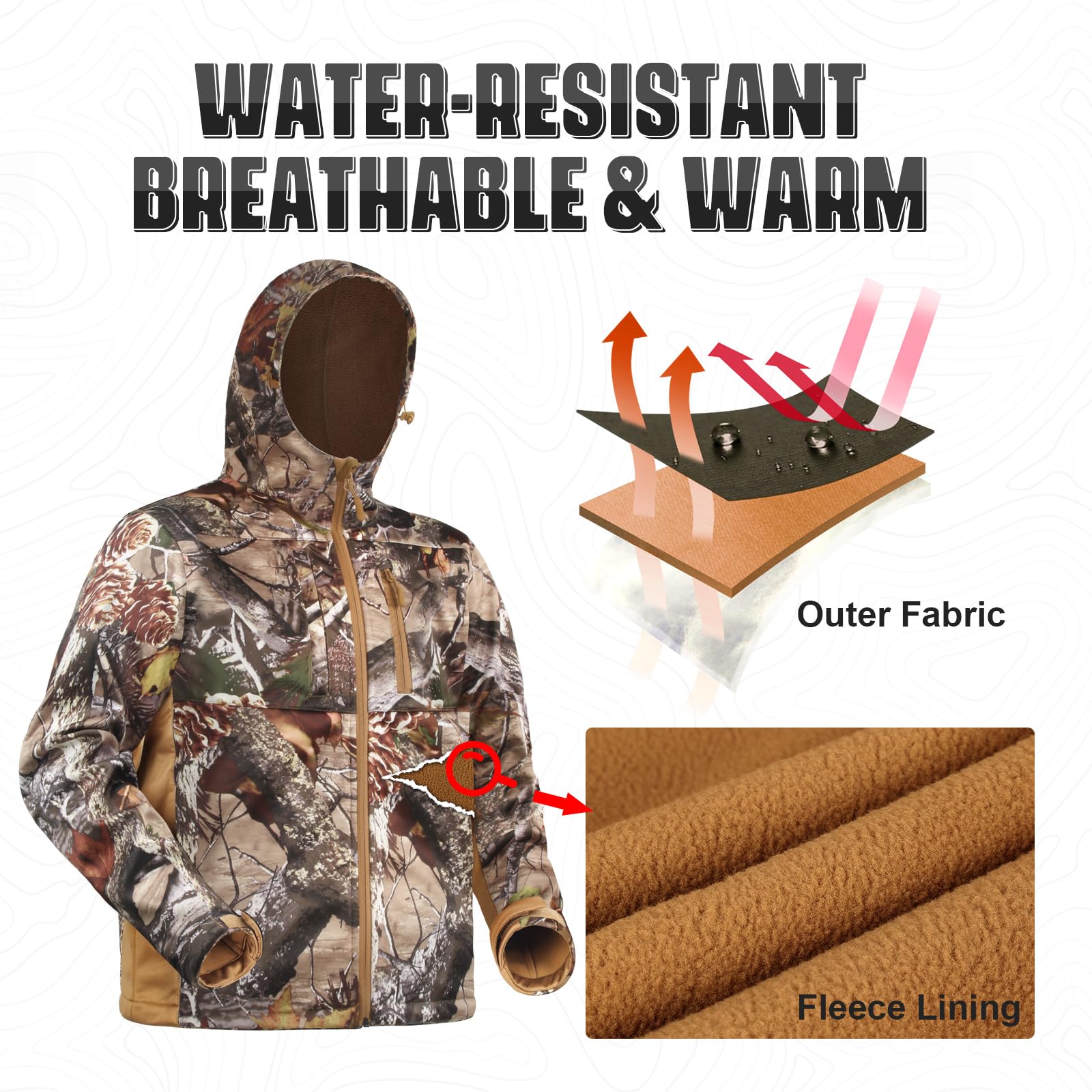 ShedOFF fleece lining enhances warmth without bulk