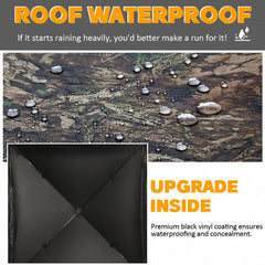ShedOFF hunting blind adjustable windows with silent zipper illustrate quiet operation