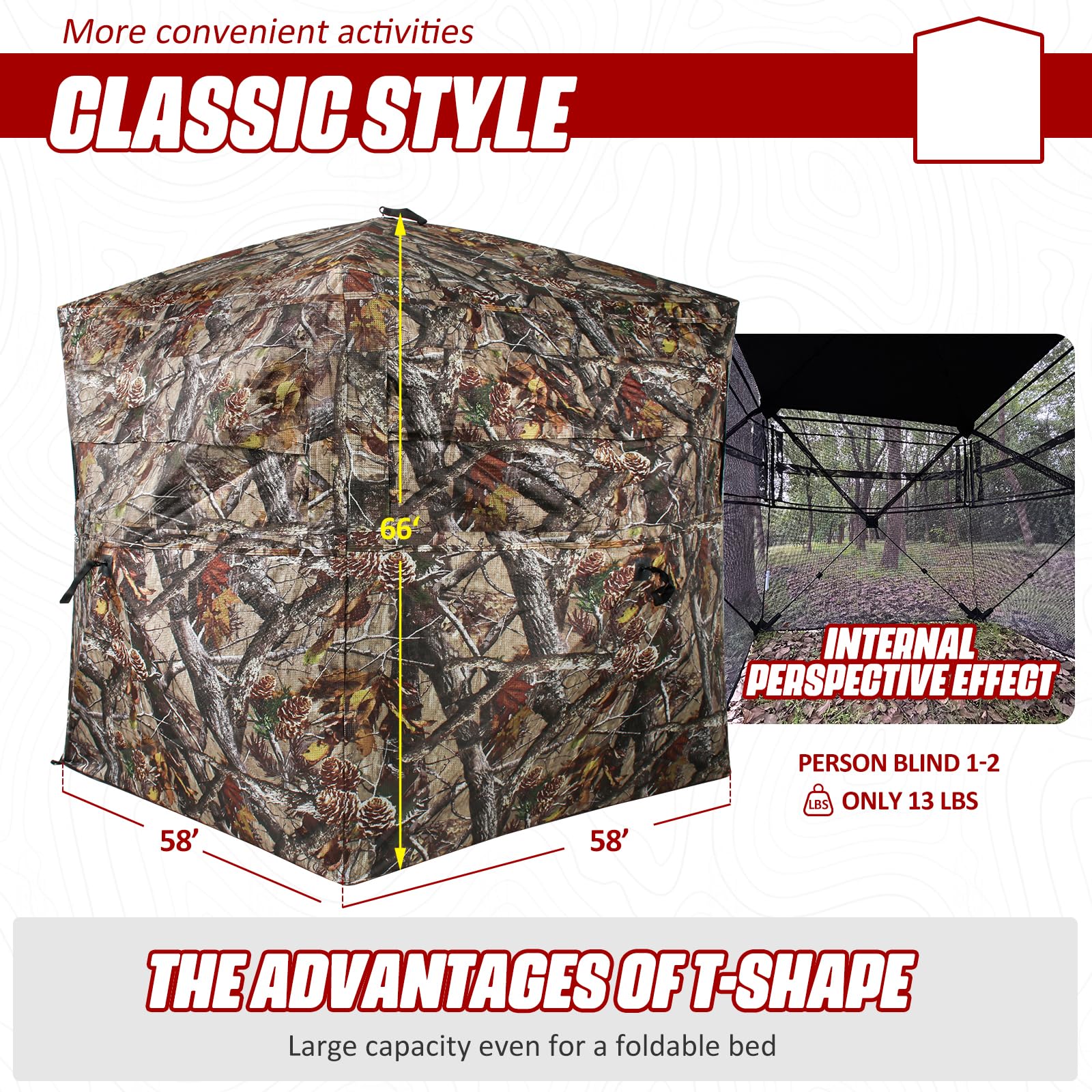 ShedOFF multiple windows offer 360-degree visibility for adaptive positioning.