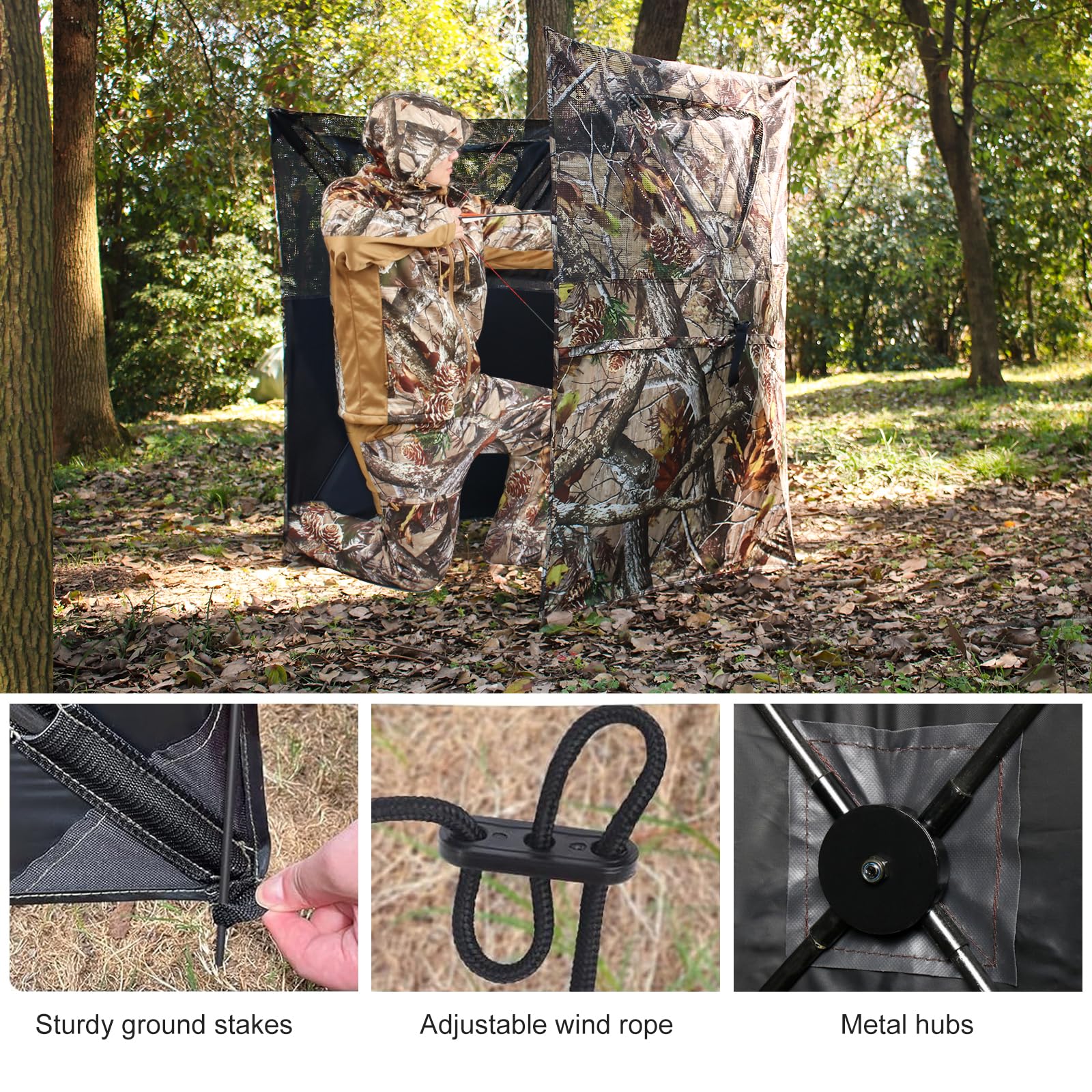 ShedOFF See Through 3-Panel blind 5-window detail demonstrating visibility without exposure