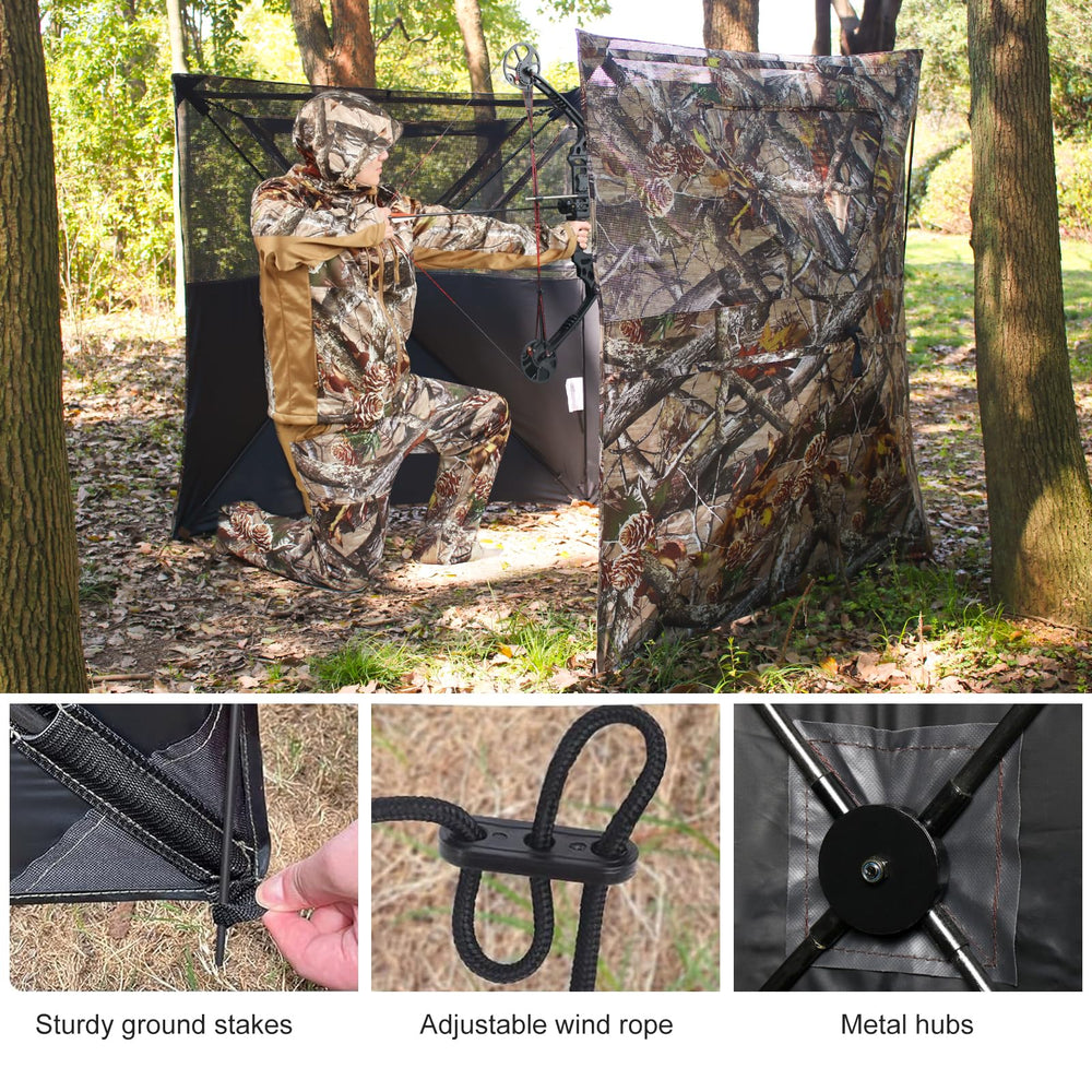 ShedOFF See Through 3-Panel Hunting Blind carrying-bag demonstrates easy transport and storage.