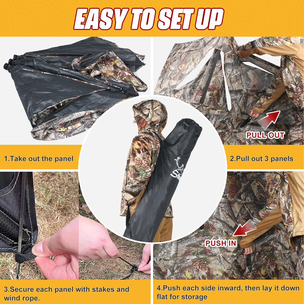 ShedOFF See Through 3-Panel blind carrying bag for portable transport