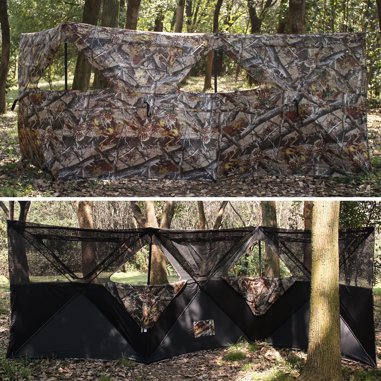 ShedOFF See Through 3-Panel Hunting Blind fabric-closeup highlights durable 150D Oxford material.