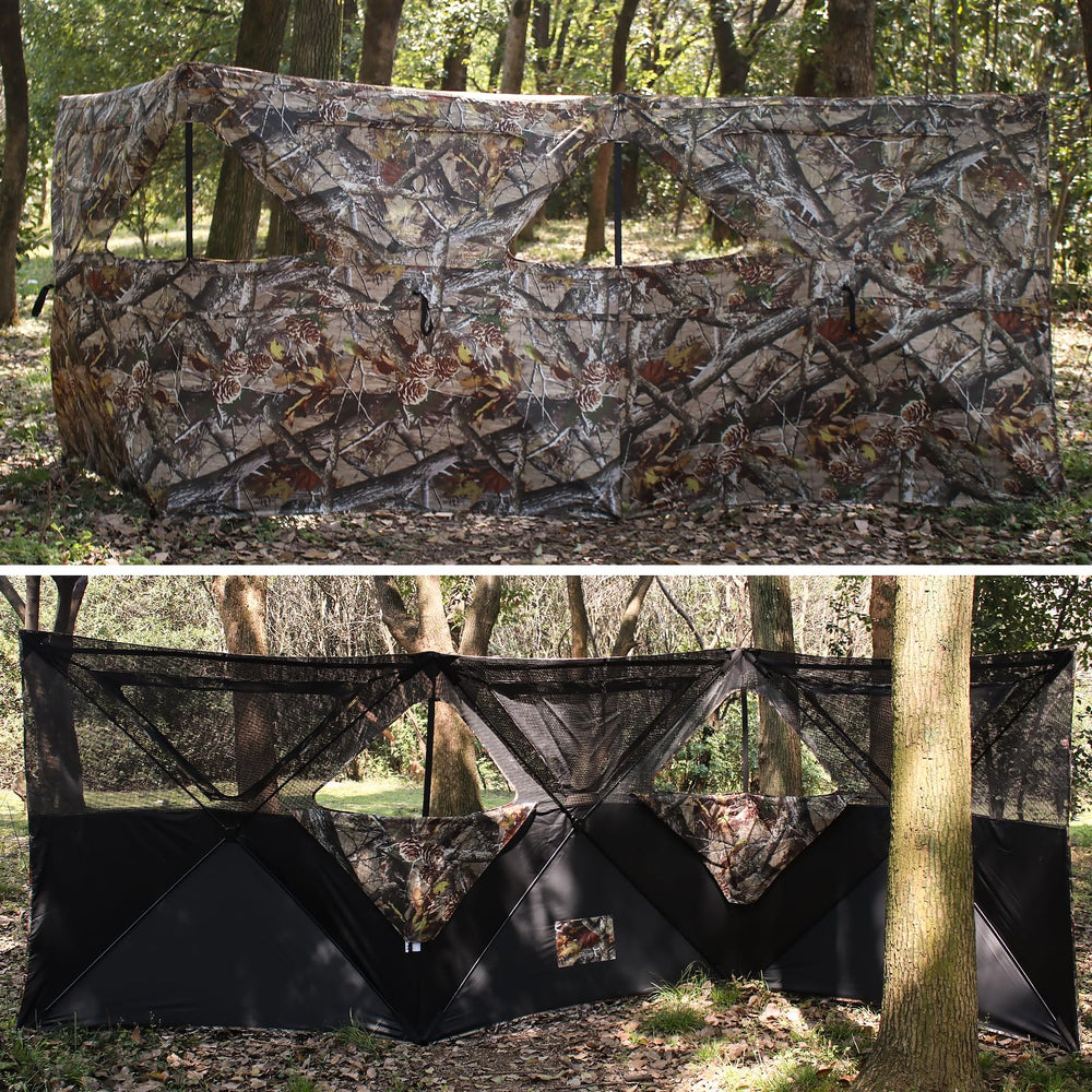 ShedOFF See Through 3-Panel Hunting Blind fabric-closeup highlights durable 150D Oxford material.