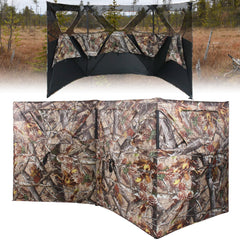 ShedOFF See Through 3-Panel blind front view with five see-through windows for stealthy hunting