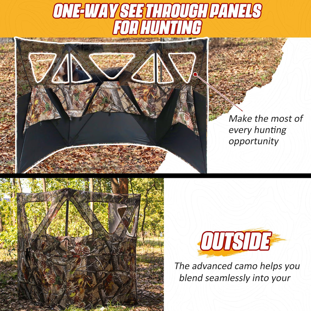 ShedOFF See Through 3-Panel blind side view left showing concealment from angles
