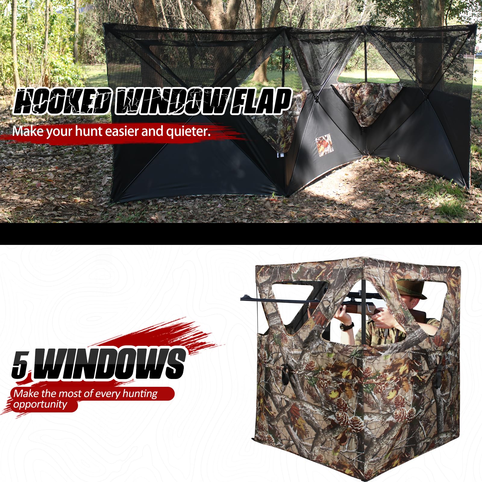 ShedOFF See Through 3-Panel blind side view right illustrating mobility and setup