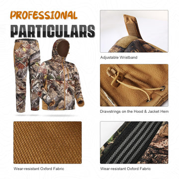 ShedOFF water-resistant finish on jacket sleeve in snowy trail scene
