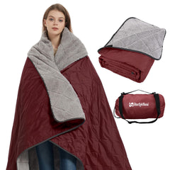 Sheelokhwui Sherpa blanket spread shows generous 82x56 inches for full coverage warmth.