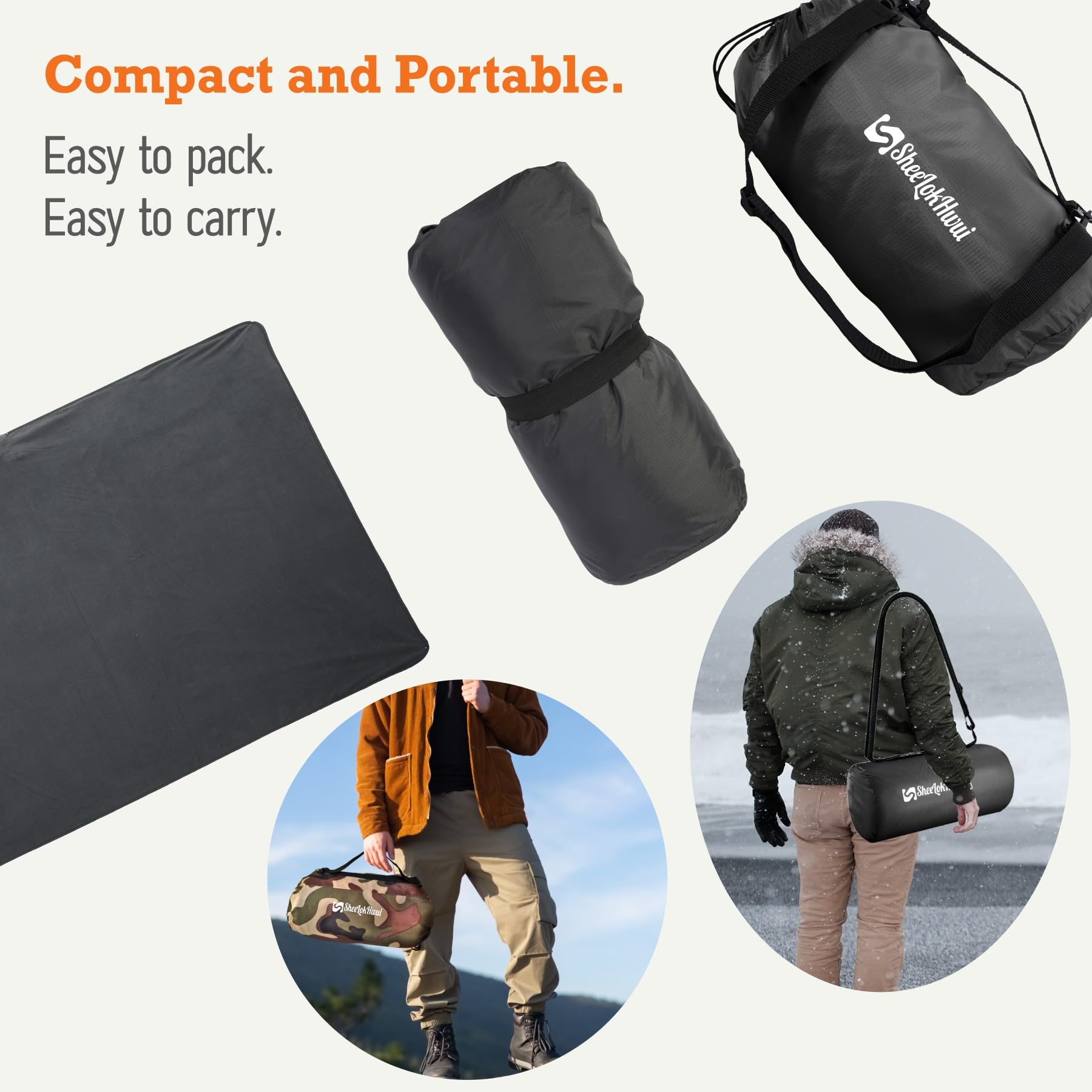 Sheelokhwui top-grip handle supports vehicle storage and quick access.