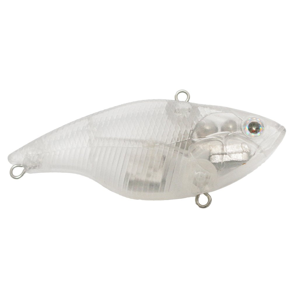 Shelt lipless trap body, unpainted and ready for customization.