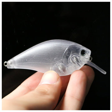 Shelt unpainted crankbait blanks with a 2.5 square bill for responsive shallow diving.