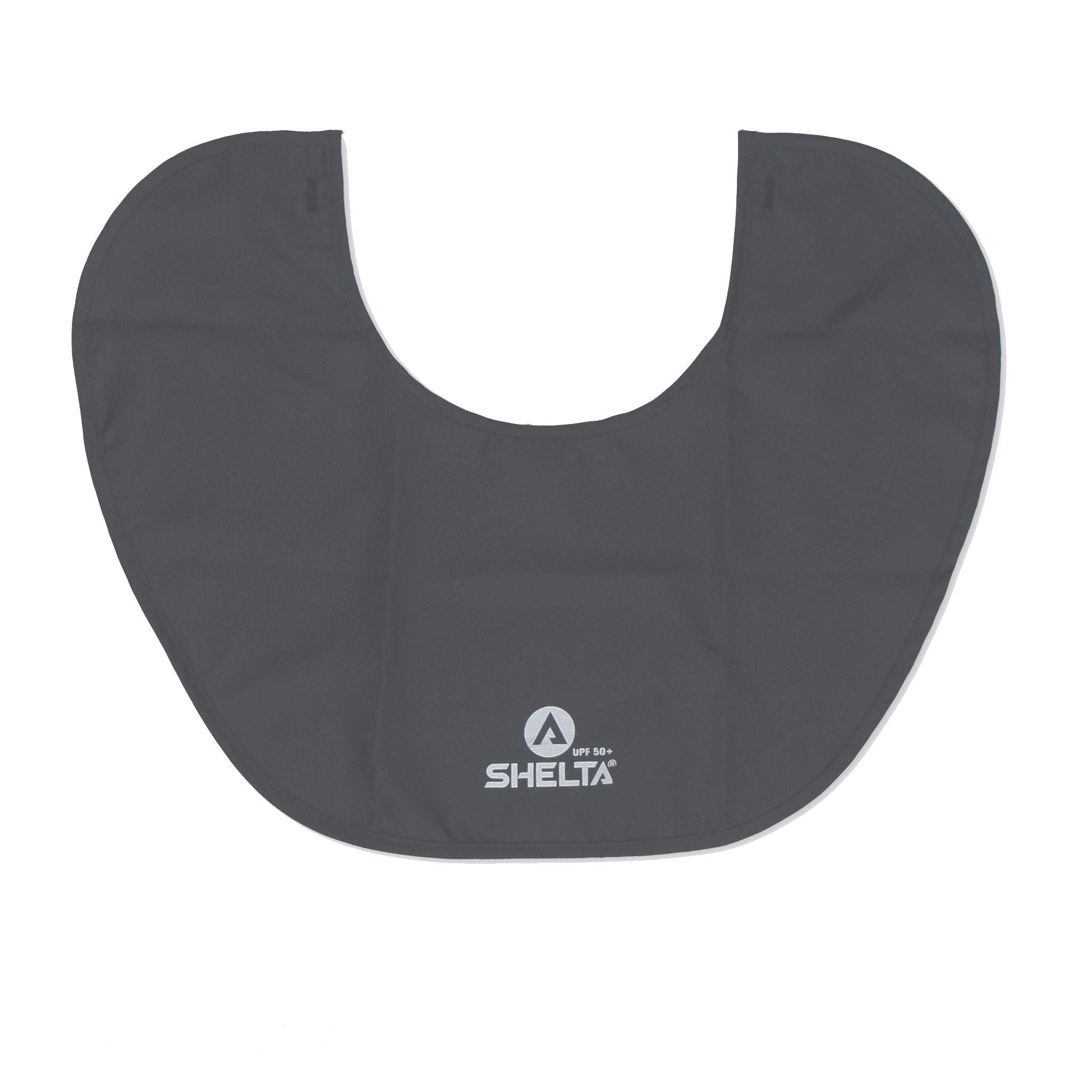 Shelta Neck Shield Storm Grey attached to a sun hat for extra neck protection.