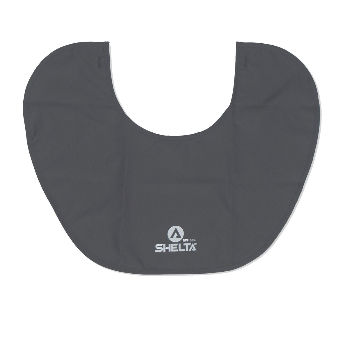 Shelta Neck Shield Storm Grey attached to a sun hat for extra neck protection.