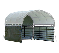 ShelterLogic end panel for 12x12 corral enclosure provides secure protection.