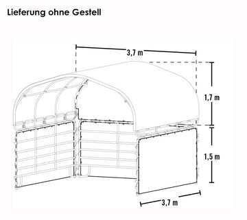 ShelterLogic hardware kit supports fast corral enclosure setup.