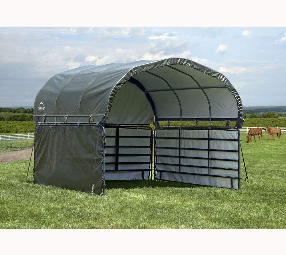 ShelterLogic right side panel provides full coverage against wind and rain.