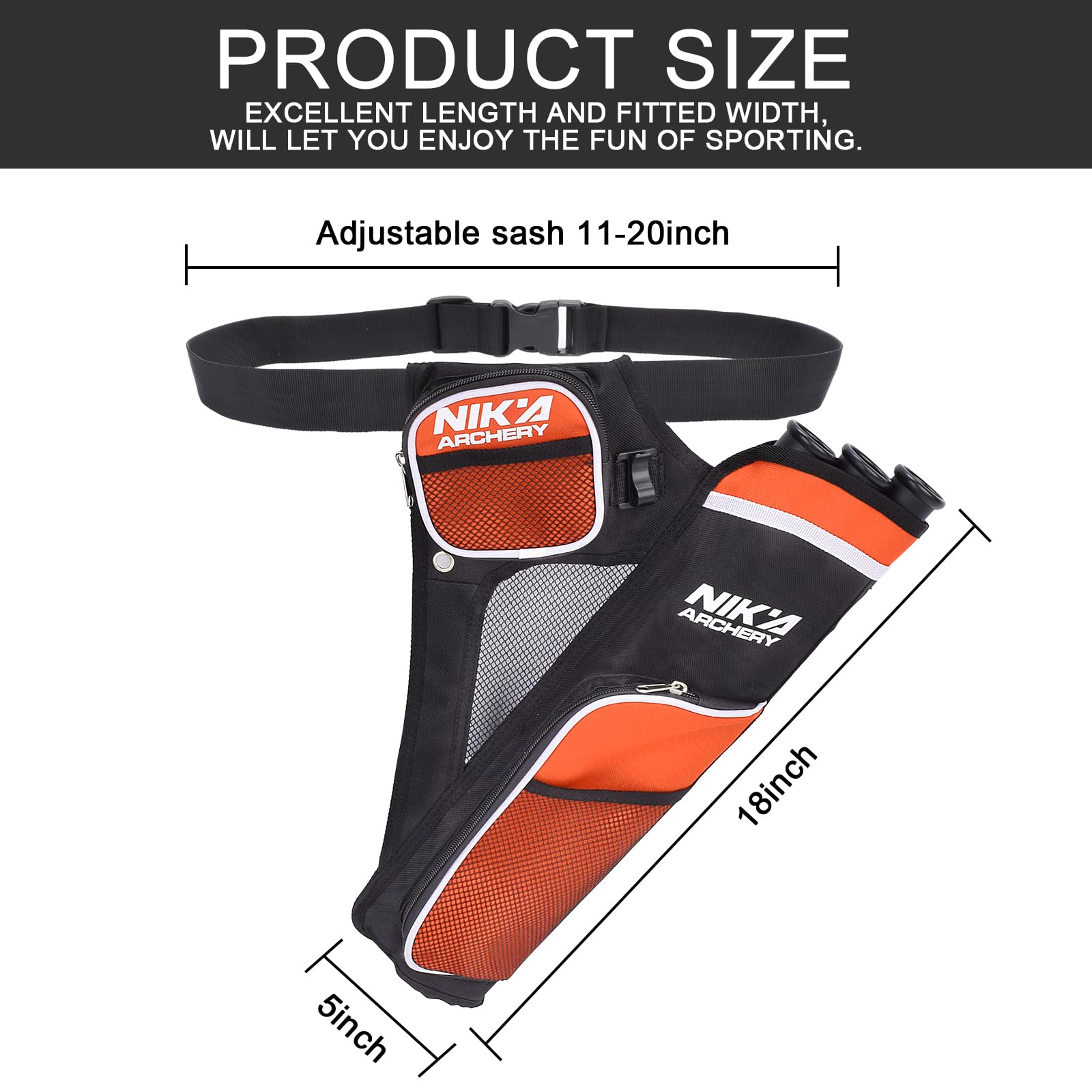 SHENG-RUI Archery Hip Quiver multi-pocket design for arrows and accessories.