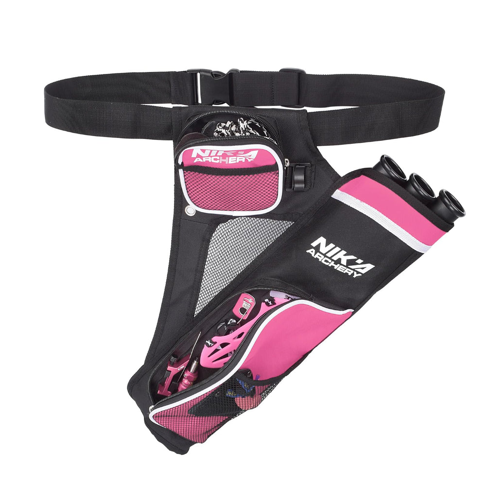 SHENG-RUI archery hip quiver right-hand use enables quick access during target practice.