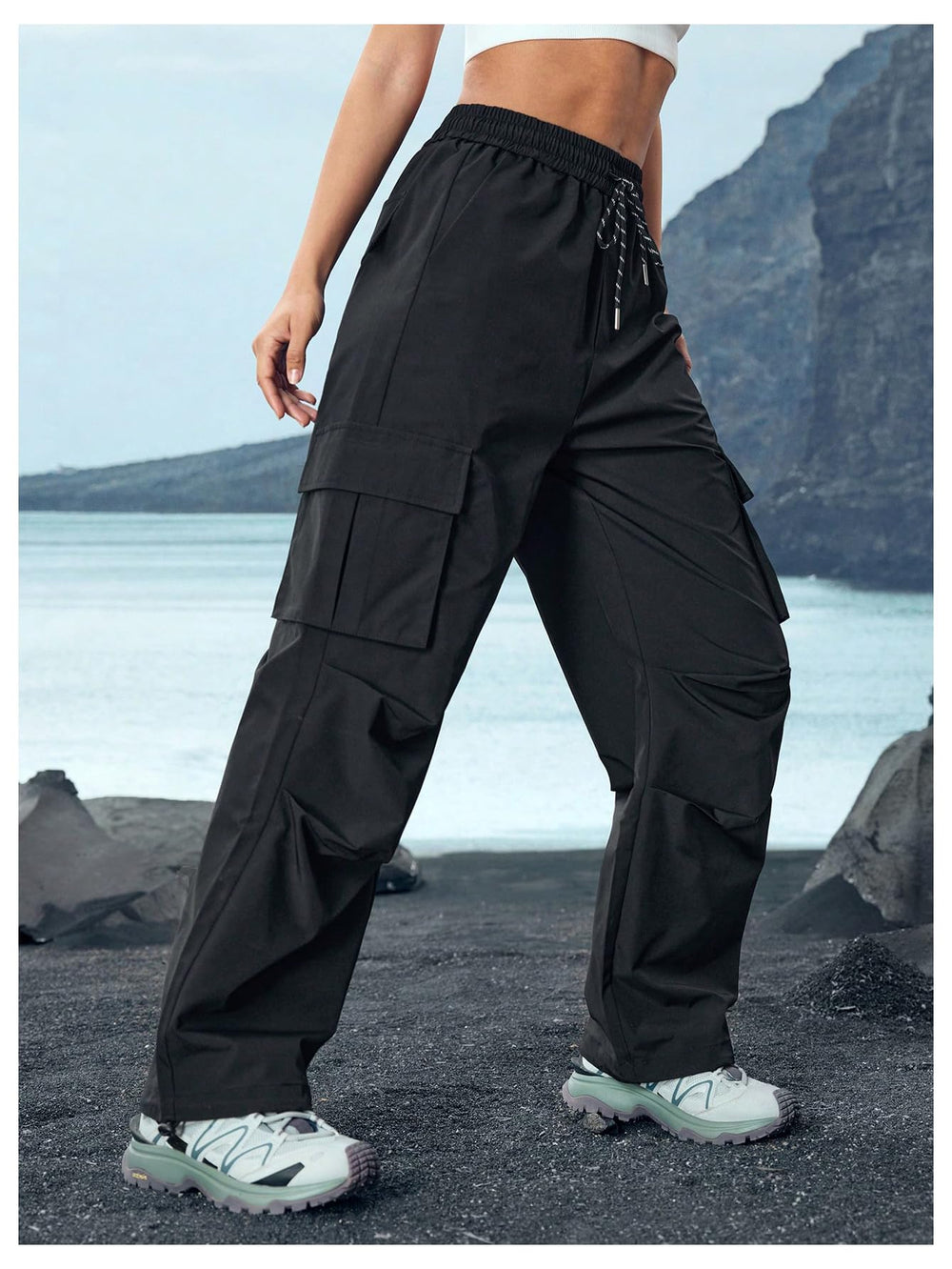 SHENHE pants with adjustable cuffs to customize fit for activities.