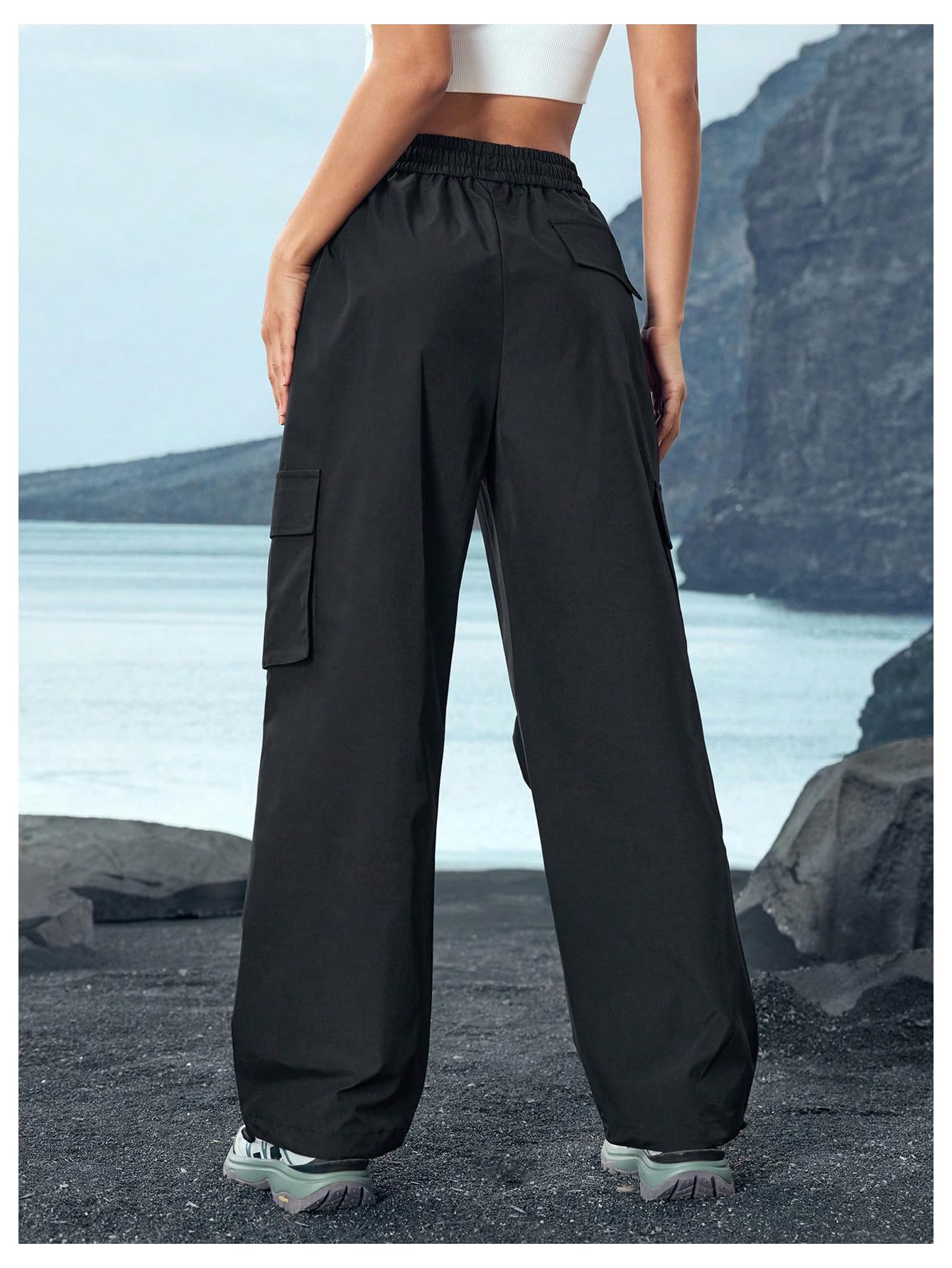 SHENHE cargo pants with water-resistant pockets ideal for travel and daily use
