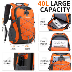 SHENHU 40L hiking backpack with open side pocket demonstrates organized trail storage.