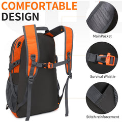 SHENHU 40L hiking backpack water-resistant fabric stands up to rain during hikes.