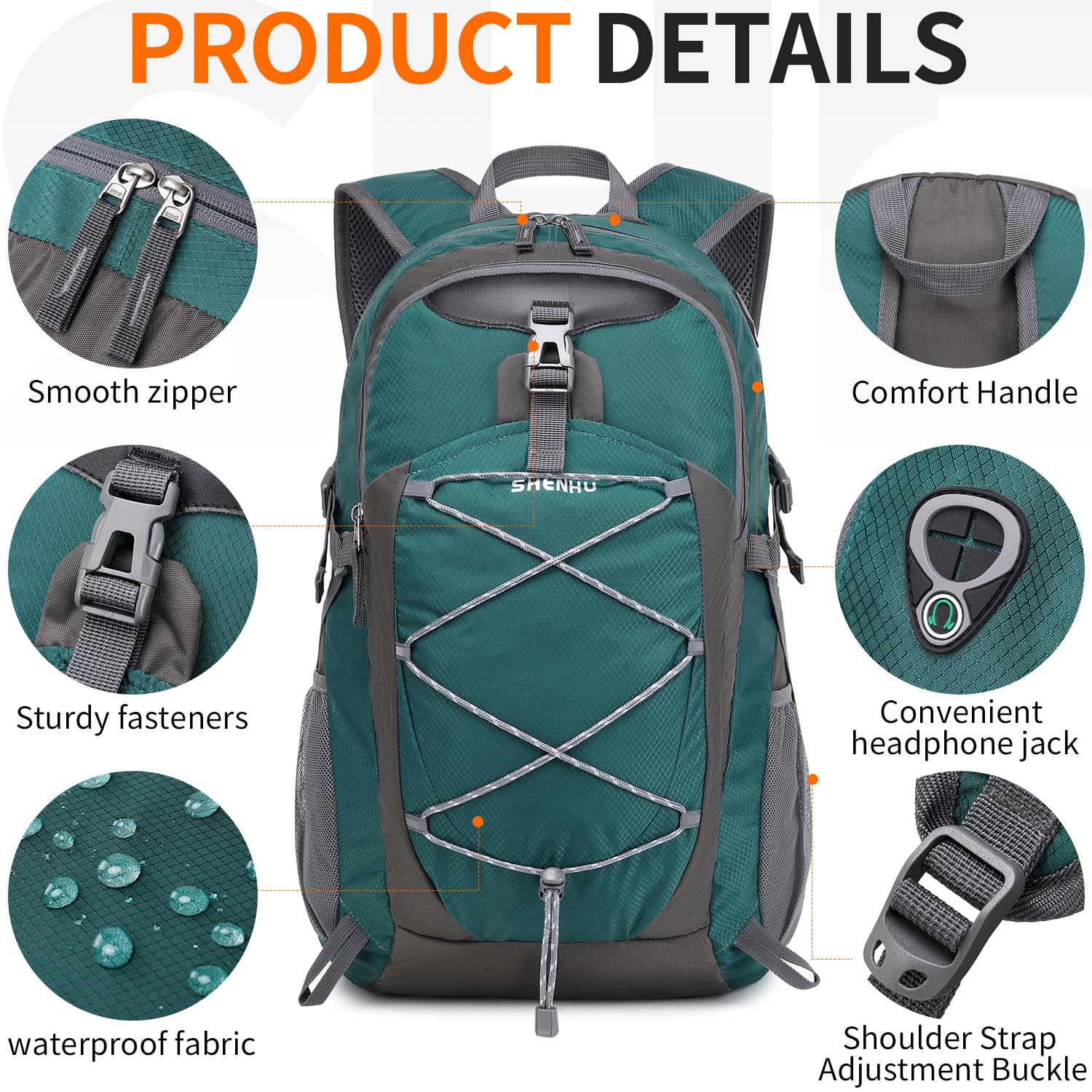 SHENHU lightweight straps reduce fatigue on long walks.