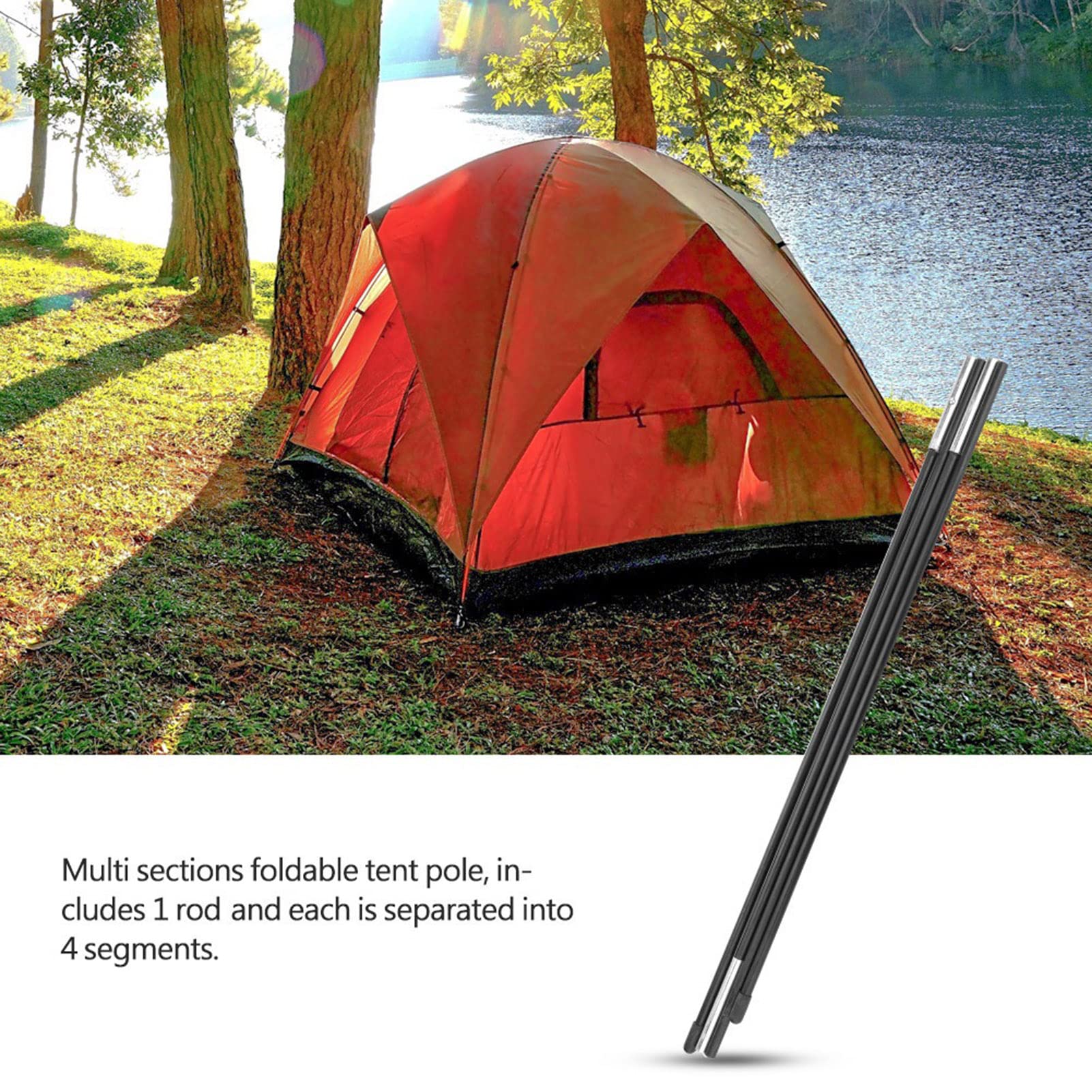 shenruifa spare tent-pole for double tents, lightweight and easy to transport