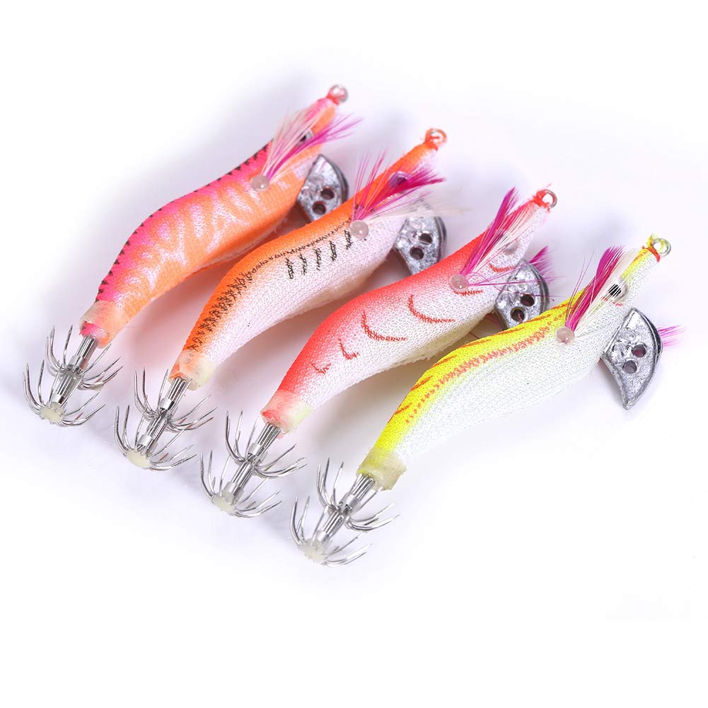 shenruifa squid jig carbon steel hook provides strong, durable connection