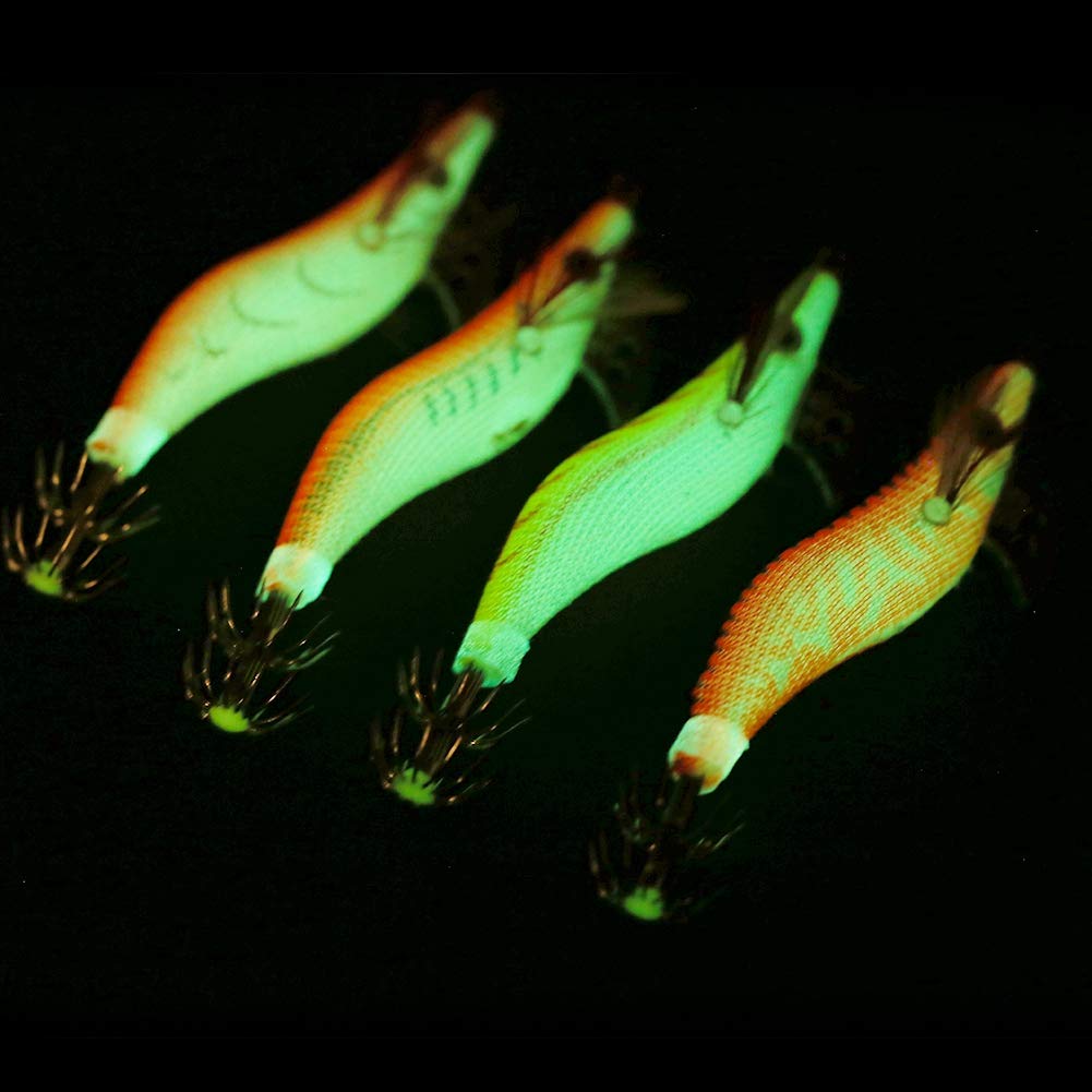 shenruifa squid jig forward feathers promote natural sinking and swimming