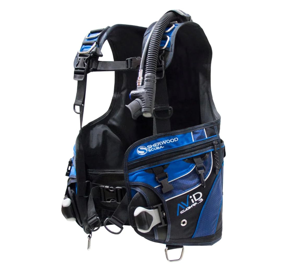 Sherwood AVID CQR 3 BCD removable sternum strap enables a personalized fit