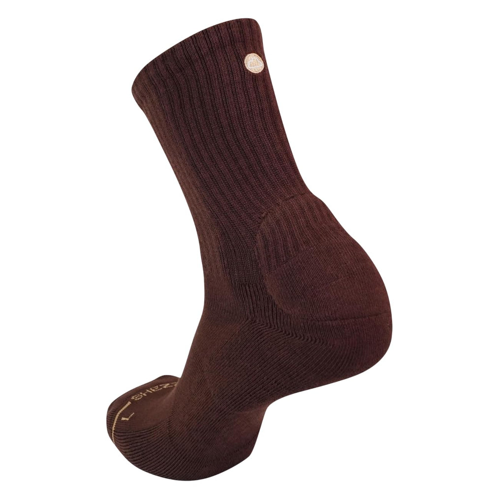 SHEZZA anti-blister heel sock packaged, showing premium cushioning.