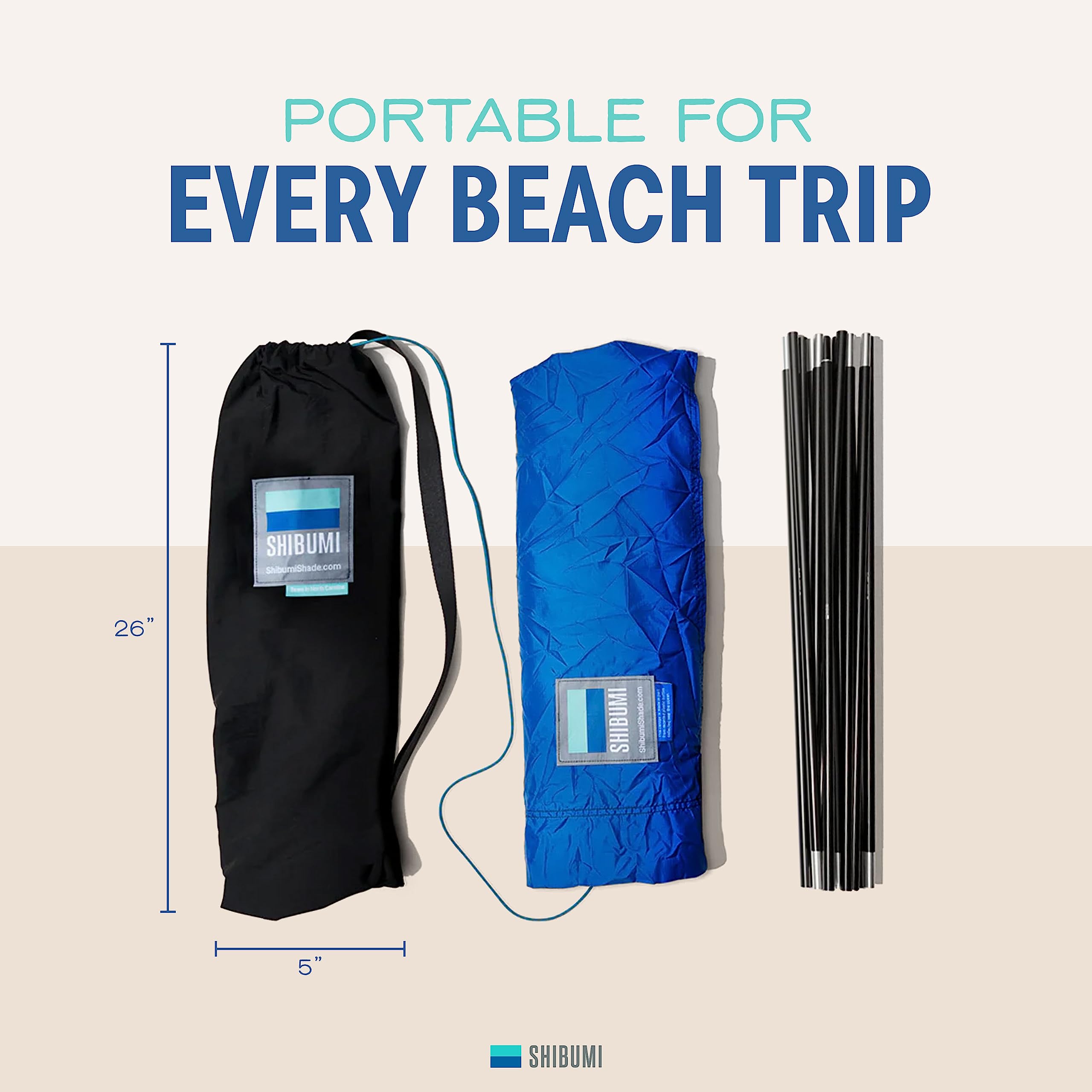 Shibumi Shade lightweight 4 lbs in hand, ideal for quick setup anywhere.