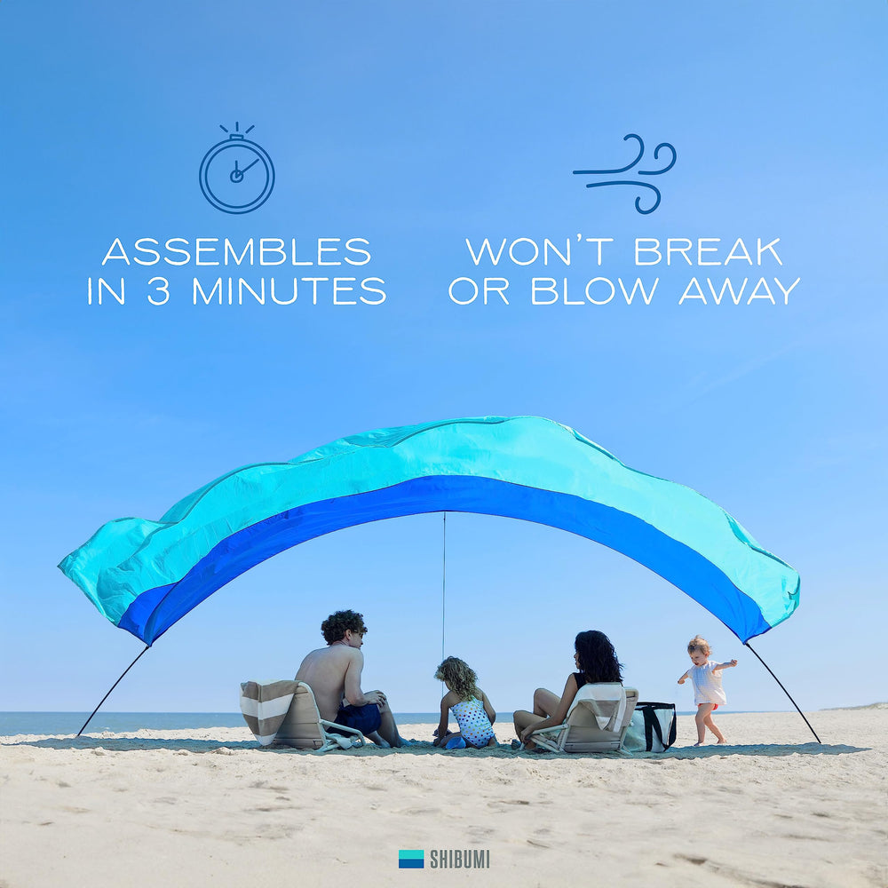 Shibumi Shade wind-powered design withstands gusts without breaking.