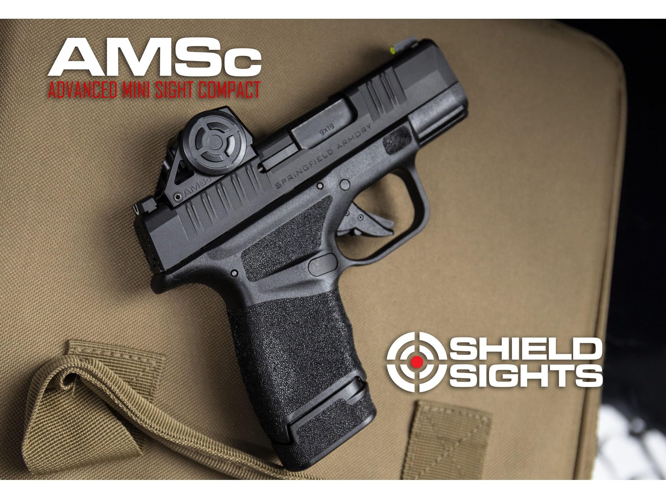 Shield Sights AMSc rugged aluminum body resists wear in duty and daily carry.