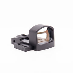 Shield Sights RMSd crystal-clear lens close-up with no magnification for precise aiming.