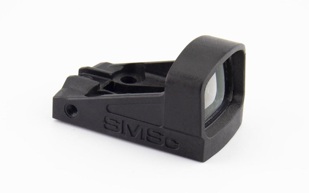 Shield Sights SMSc close-up of crystal-clear polymer lens for quick targets.