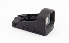 Shield Sights SMSc close-up of crystal-clear polymer lens for quick targets.