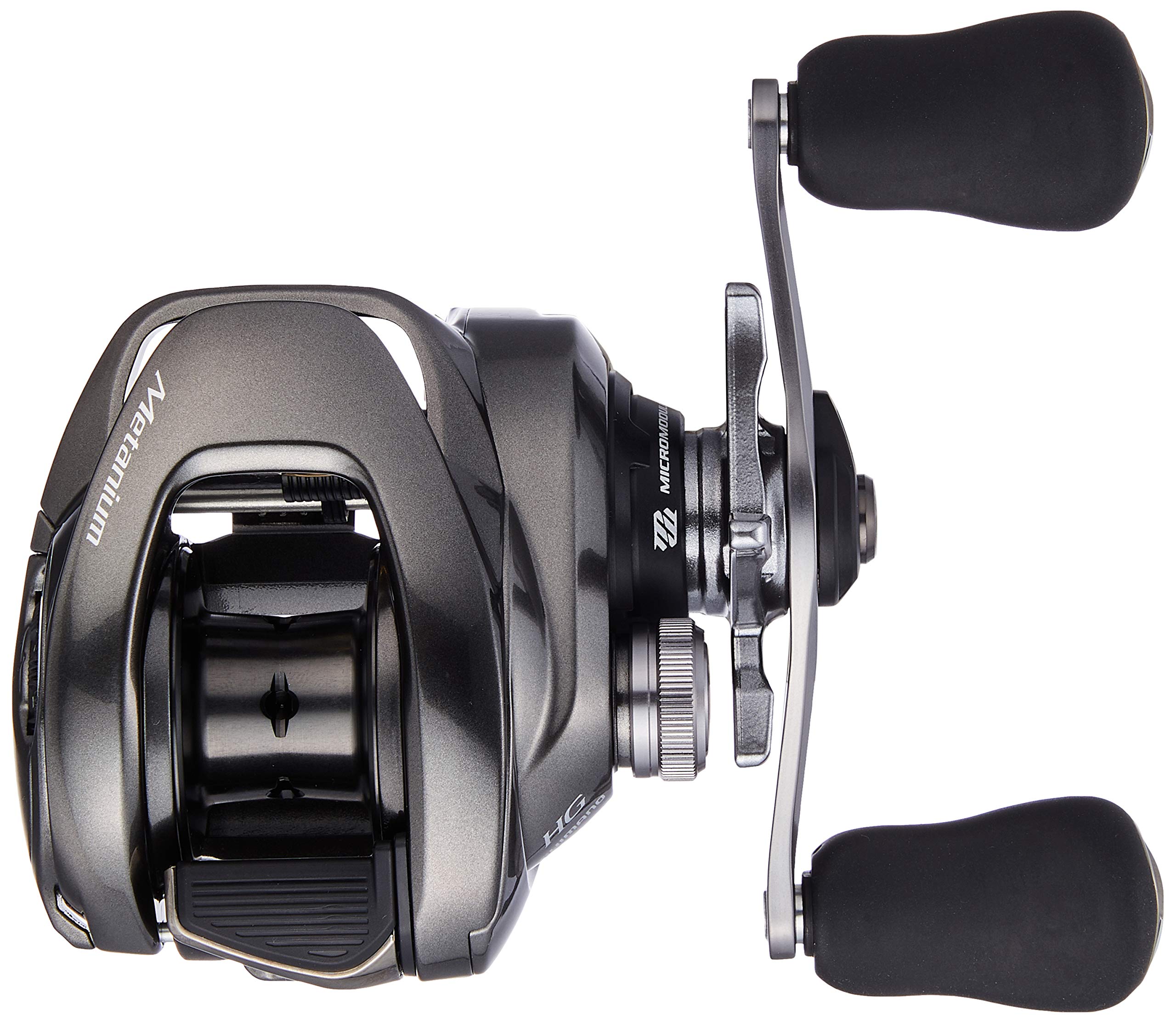 Shimano 20 Metanium HG Right spool close-up highlighting smooth line release.