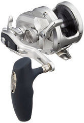 Shimano 2001NR-HG Oshiajiger front angle shows compact design for precise jigging.