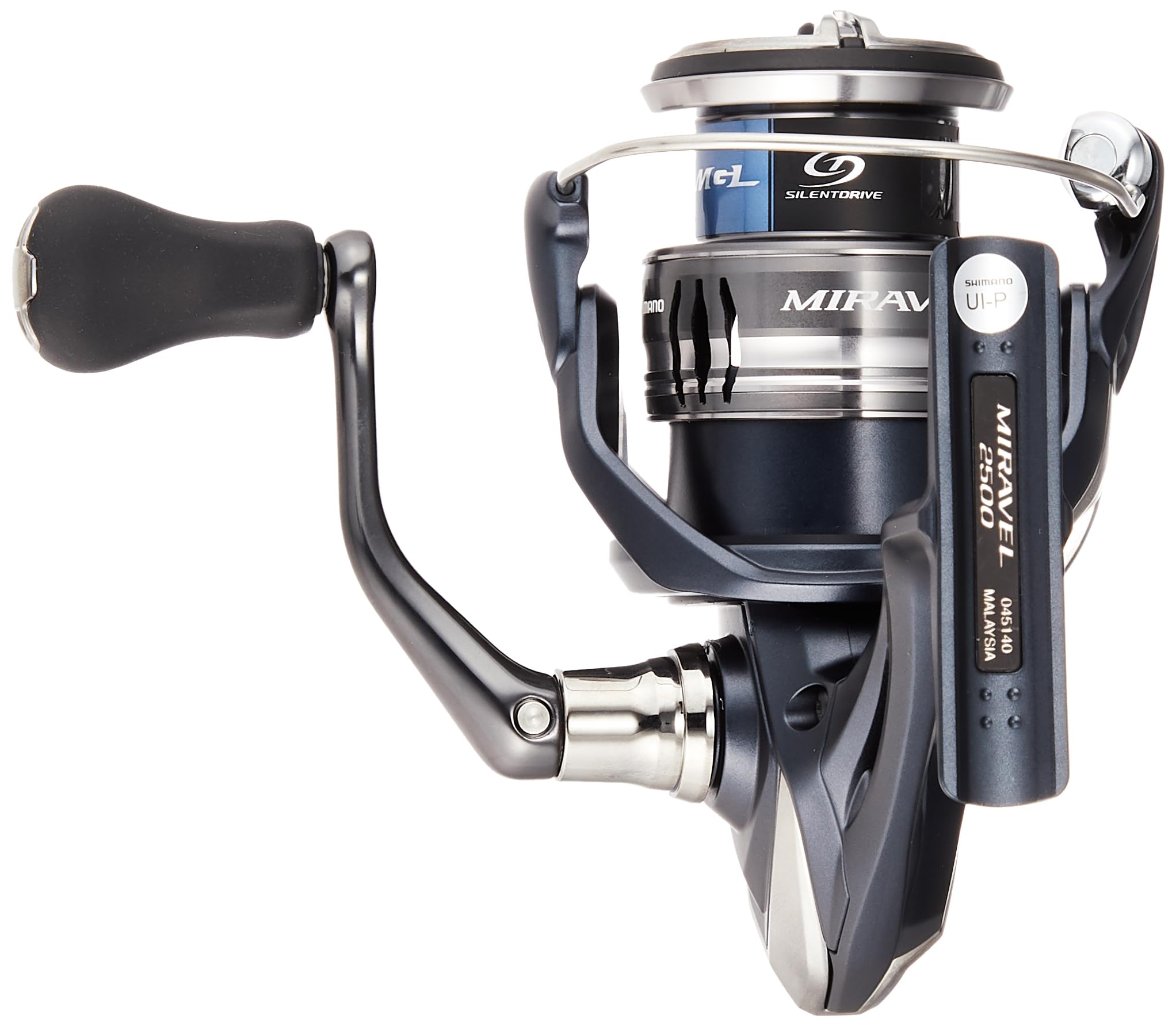 Shimano 22 Miravel 2500 spool close-up shows line capacity options for versatile setups
