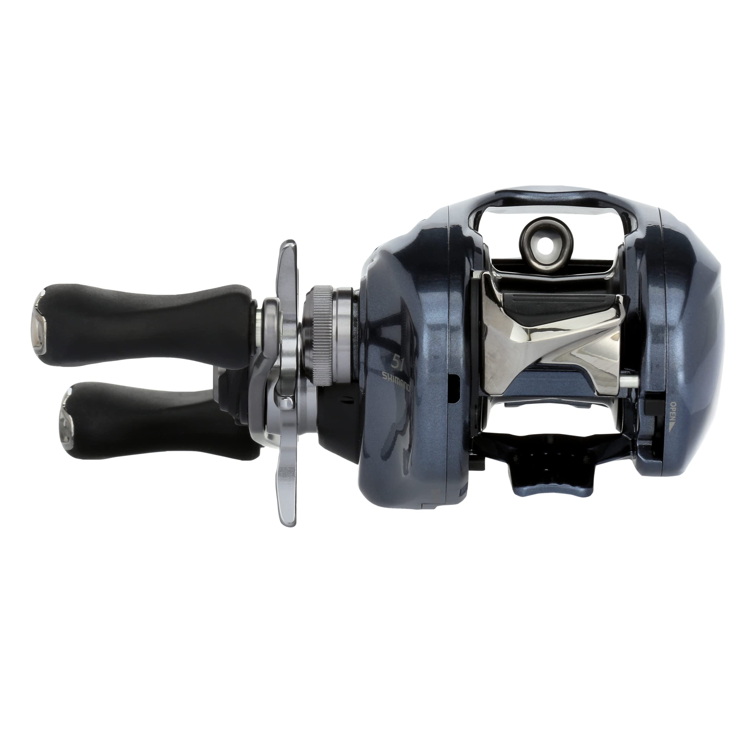Aldebaran MGL 50 size spool enables finesse casts with lightweight line and smooth freespool.