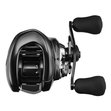 Shimano Antares DC MD HG right reel spool closeup displays dimensions for line planning.