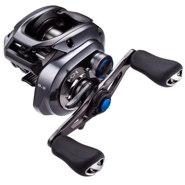 Shimano 23 SLX DC bait reel left-hand side for precise casting and smooth retrieves.