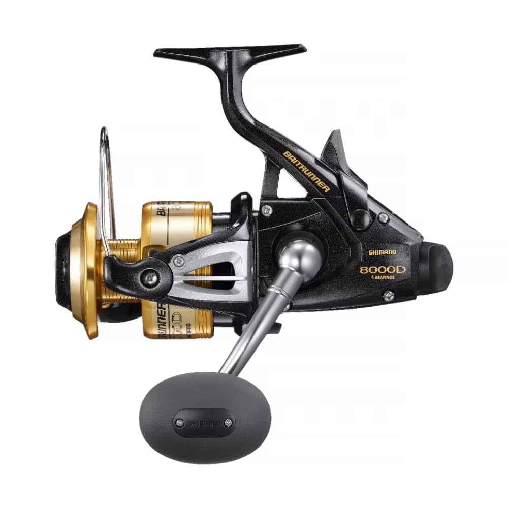 SHIMANO BAITRUNNER D cold forged spool close-up highlights durability and smooth line release.
