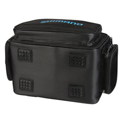 Baltica bag opened to reveal four tackle trays for organized gear on the go.