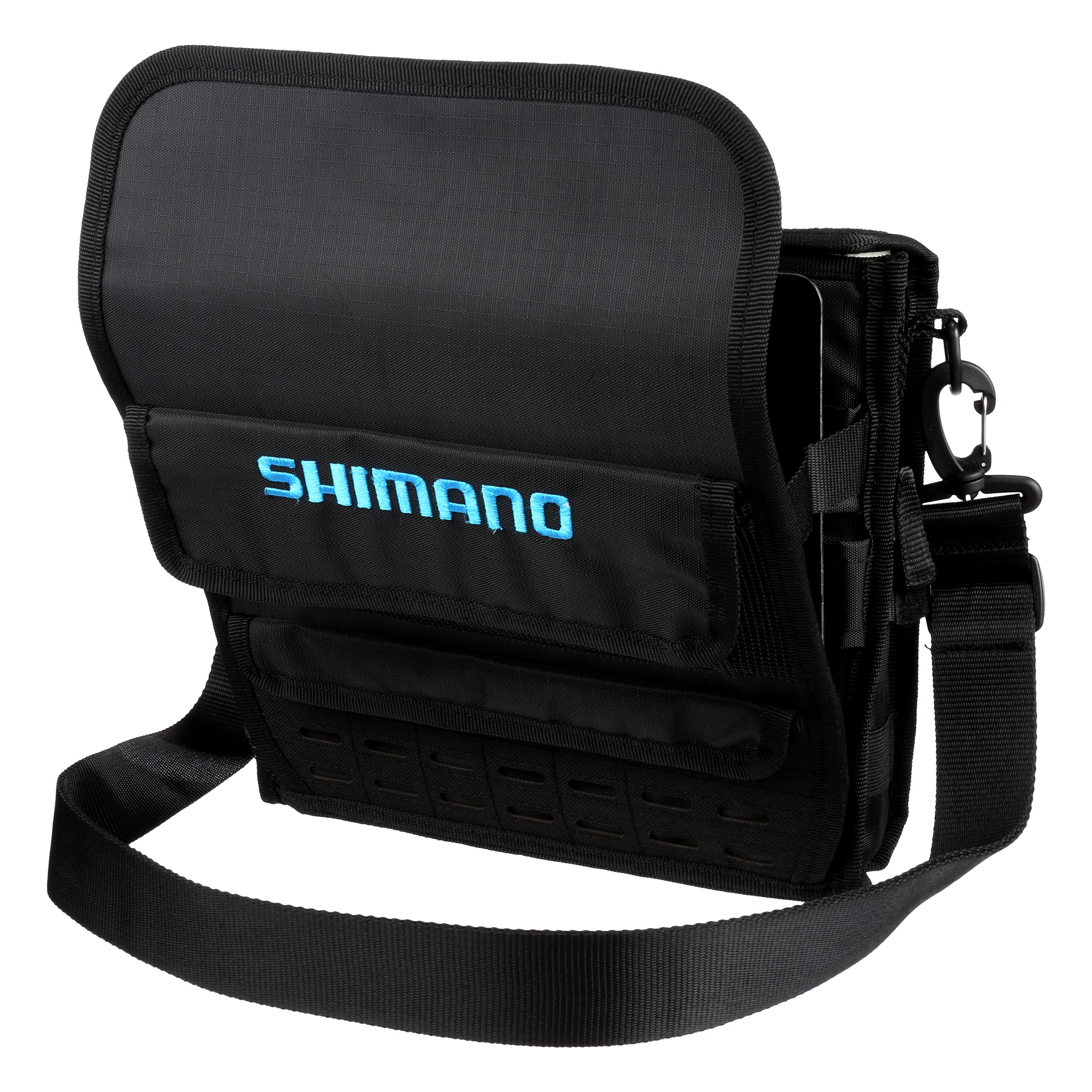 SHIMANO Bluewave Surf Bag LG zipper detail highlights corrosion-resistant hardware for water-side use.